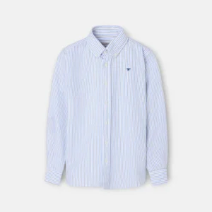Camisa Oxford Rayas Azul Verde Silbon