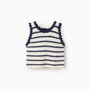 Top Punto Rayas Blanco/Azul Oscuro Zippy