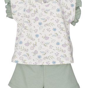 Pijama Niña Flores Lila