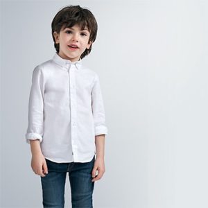 Camisa Básica Blanca Manga Larga Niño. Mayoral.